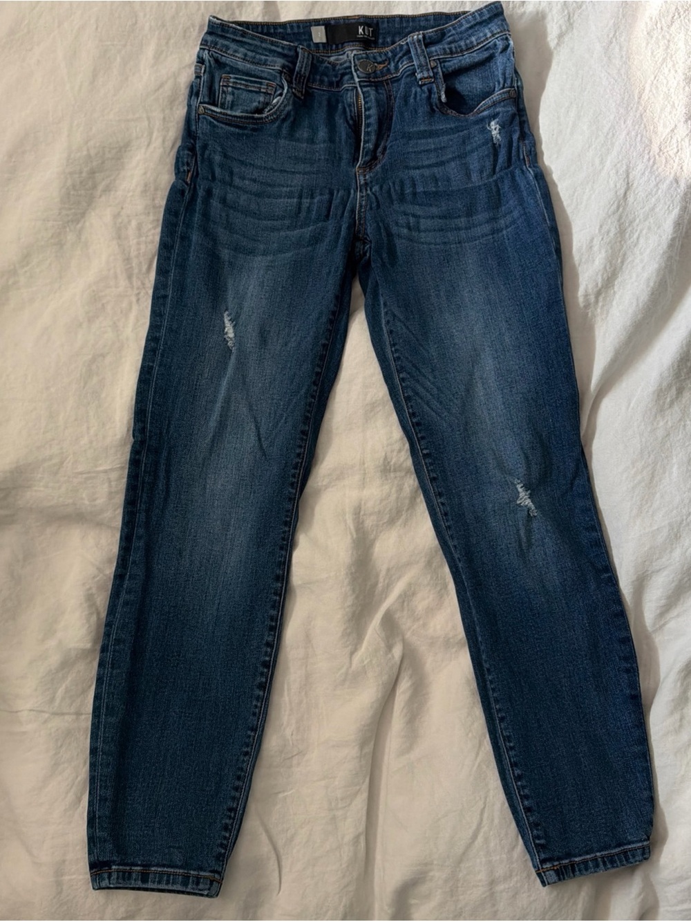 Kut from the Kloth Size 2 Connie Dark Blue Ankle Skinny Jeans